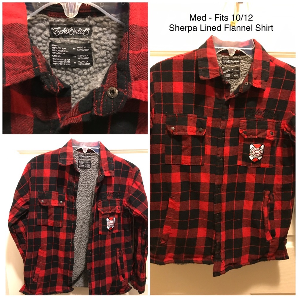 Ecko Unlimited Sherpa Lined Flannel Shirt/Jacket